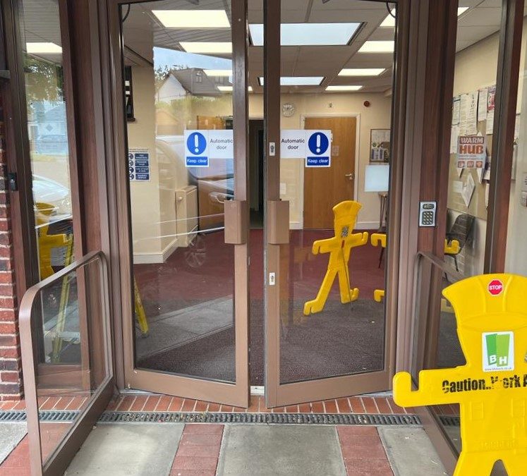 Automatic Swing Door Repair – Parish Church of St. James the Great Southend on Sea, Essex