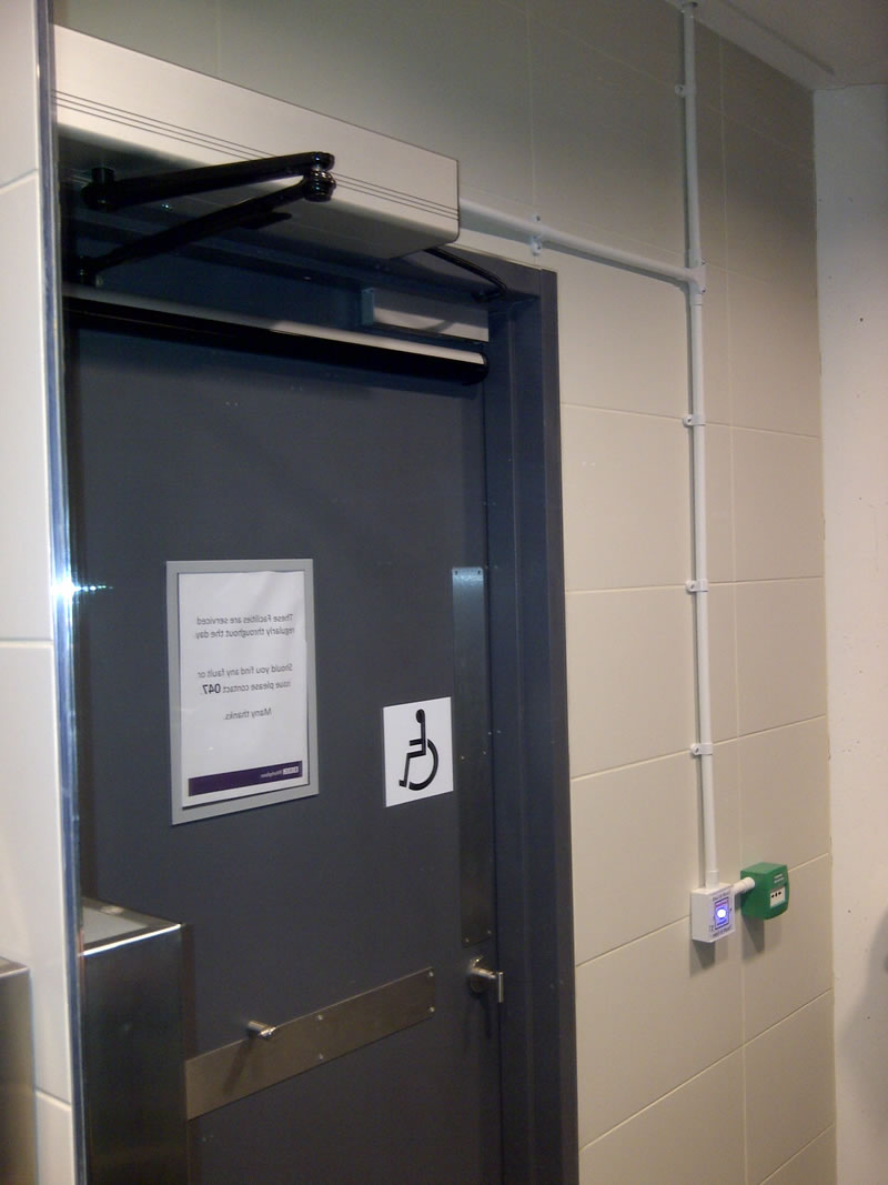 Converted accessible automatic door