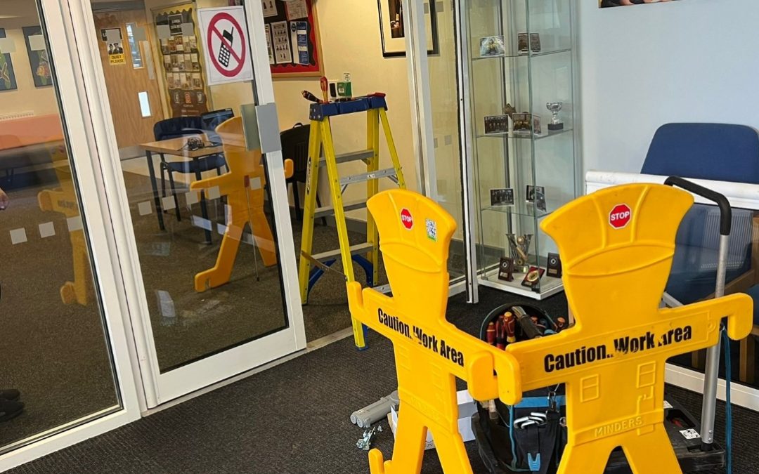 Aluminium Door Transom Closer Repair & Replacement – Alameda Middle School, Ampthill, Bedfordshire