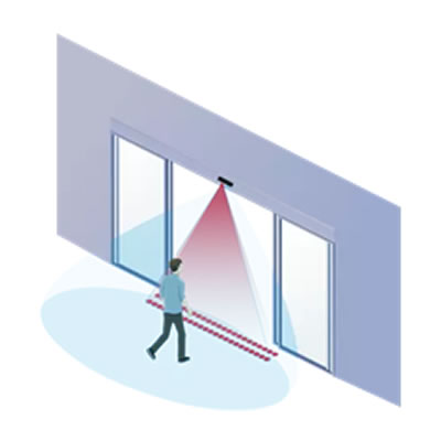 Automatic sliding door sensor