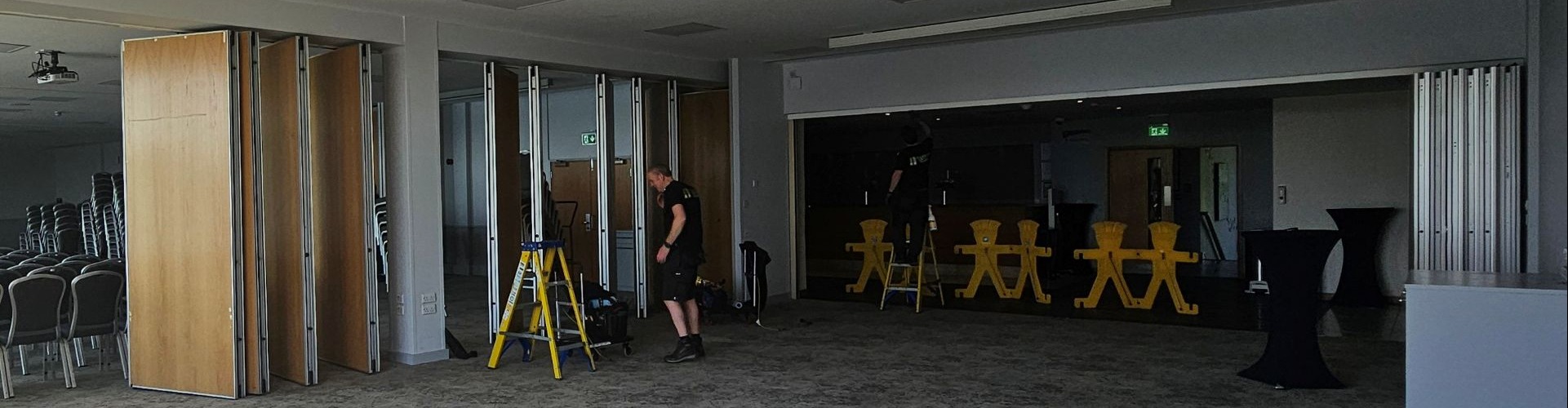 Movable wall servicing and repiars