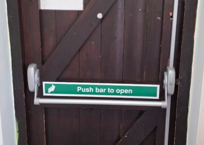 Fire Escape Panic Bar Replacement – Chesterton Village Hall, Bicester
