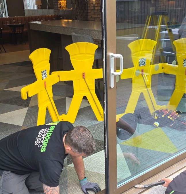 Glass Sliding Door Repair – Courtyard by Marriot Hotel, Abingdon